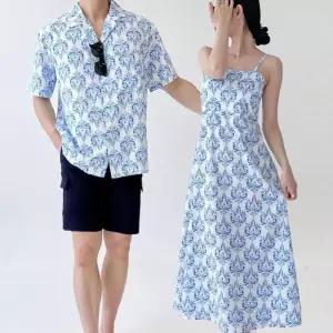 비치룩 여행용원피스 여름커플시밀러룩 나시 커플휴양지룩 여행커플룩