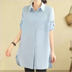 여자 루즈핏 원피스 롱셔츠 봄가을 2컬러 세련된 남방 분위기