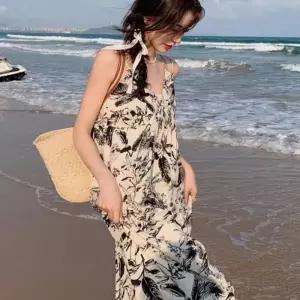 여성 원피스 휴양지원피스 플라워 드레스 바닷가 휴양지 바캉스원피스