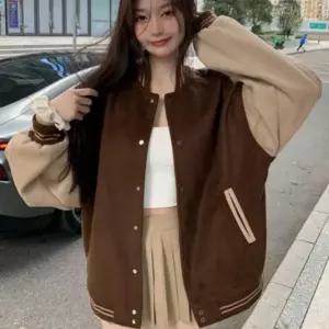 여자 베이직 야구점퍼 겨울 캐주얼 루즈핏 기모