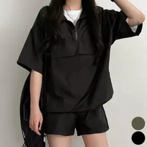 여자 아노락 반바지 반집업 여름 트레이닝복 세트
