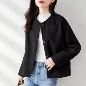 봄 가을 코트 재킷 모직 라운드 아우터 루즈한 F35891