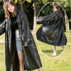 레인코트 다회용 레인코트 비옷 블랙