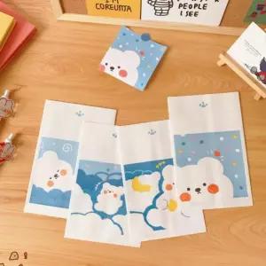 4종 블루 화이트 곰돌이 시리즈 종이백 구디백 uQb7+8PII