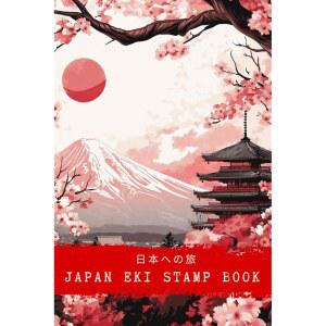 일본 에키 스탬프 북 완벽합니다 미니멀리스트 여행자 참여하세요 4x6 및 크기의 수집 노트 기차역 어드벤처에 팬에게 청소년 여권