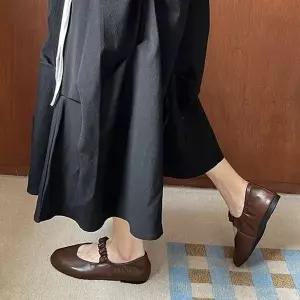 플랫구두 스니커즈 가을 구두 슬립온 단화 통굽 플랫 (WFKI3FI)