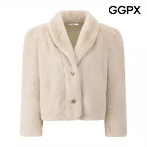 [AK수원점]  숄카라 투 버튼 퍼 자켓 (GQ1JK002F)