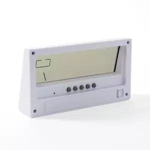 디지털 온습도계 데스크 클락 화이트 컬러 알람 기능