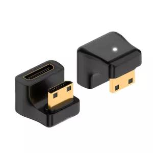 미니hdmi 연장케이블젠더 암수 8K 90도 미니 자꺾임커넥터