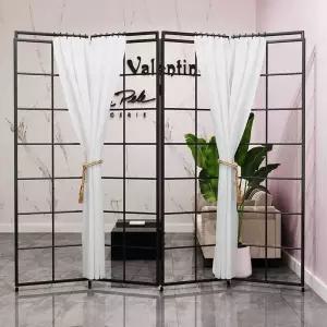 철제 파티션 네일샵 인테리어용 유리 경량 피부관리실 가림막