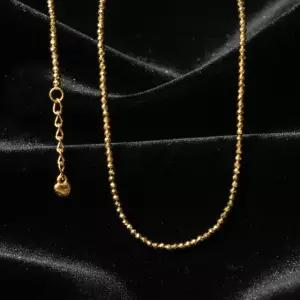 24K 순금 커팅 2미리 볼 체인 목걸이 레이어드 데일리 여자 2D 생일 선물 기념일