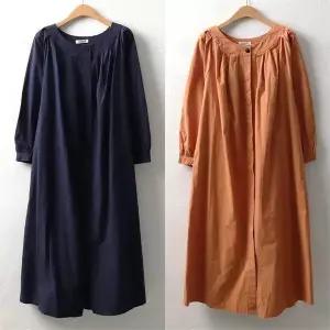 [강물처럼]위쉬몰 WC 핀탁원버튼롱원피스(6615H101) 빅사이즈 (S6456999)