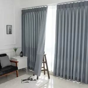 [텐바이텐]이너스 늘밤 맞춤 나비주름 형상기억 암막커튼 그레이 181-250cm