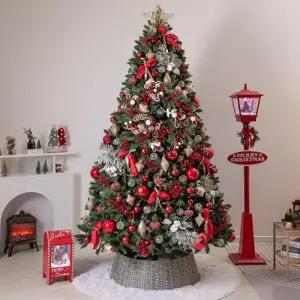 [텐바이텐]크리스마스 트리 장식 풀세트 베리레드보석몬타나 250cm 단면