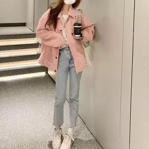 [셀러허브][S52PMP66P]여성 코듀로이 자켓 골덴 카라 페이크 포켓 (S12873707)