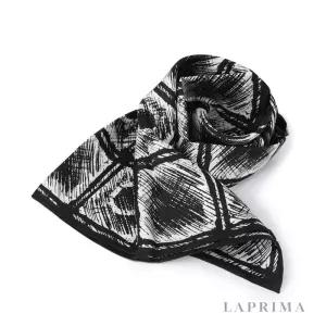 라프리마 페라가모 그래피티 프린트 실크 풀라드 스카프 31-0160-01 771428
