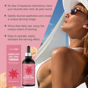 60ml 햇살없는 태닝 방울 보습  천연 점진적인 로션 매일 사용 해변 야외 선 스크린 관리