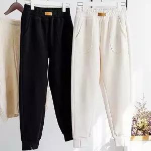 [하프클럽/]부드럽고 따뜻한 허리 밑단 밴딩 밑트임 바지