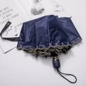 [하프클럽/]프리미엄 기본 네이비 양산 자동 모던 3단 접이식 우