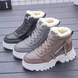 여성 캐주얼 하이탑 겨울 운동화 털안감 방한화 하이탑운동화 털운동화 방한화