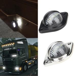 SUV 트럭 트레일러 전구에 대 한 1PCS 자동차 라이센스 번호 플레이트 빛 제품 밴 미등 방수 후면