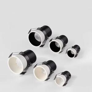 led투광등 이 가능한 매입형 눈부심 방지 LED 다운라이트 5W7W9W12W15W/18W COB 천장 스포트라이트 AC90260