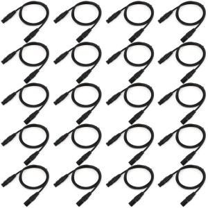 [미국배송] XUHAL 30개 플렉시블 DMX 케이블 1미터 신호 케이블 금속 커넥터 3핀 XLR 남녀 연결 스테이지 조명 스포트라이트 DJ 라이트 블랙(3.2피트)