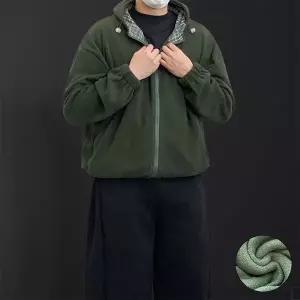 [하프클럽/]체크 패턴 후드 극세사 플리스 자켓 2컬러 ON-JUA-QWFLADQ0