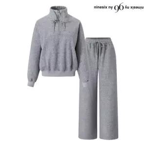 나인식스뉴욕 영캐릭터융털 기모 반집업 맨투맨 롱 팬츠 셋업 NP4OW004L0