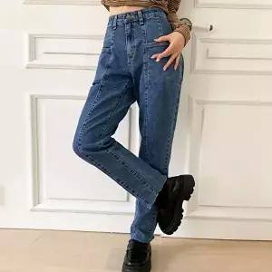 [신상오픈런]|KHP9315|여성용 사계절 스타일리시 밴딩 하이웨스트 데님팬츠