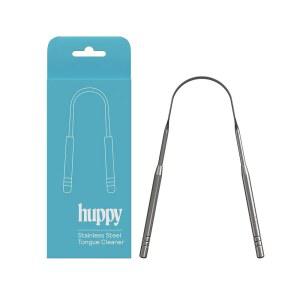 HUPPY 스테인리스 스틸 혀 클리너 u2013 재사용 가능한 입냄새 및 구강 위생 | 내구성이 뛰어난 제로 웨이스트 도구, 혀 코팅 제거, 청소 용이