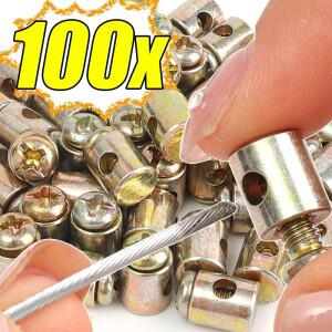 솔더리스 스로틀 케이블 니플 나사 금속 스토퍼 바이크 오토바이 브레이크 클러치 초크 수리 고카트 자전거