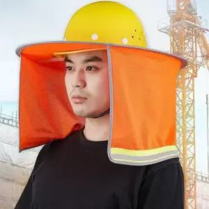 모자 차양막 안전모 주황색 공사현장모자 농사모자 낚 (WFK92UT)