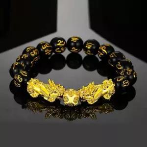 팔찌 염주팔찌 흑요석 실팔찌 매듭 원석 가죽 소원 행운 자석 건강 커플