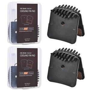 [미국배송] 시마노 H03C / 서론 세그웨이 X160 X260 탈라리아 스팅 MX3 MX4- 금속과 호환되는 인케스키 BR-08 디스크 브레이크 패드 - 4피스톤 캘리퍼용 냉각 핀 2쌍