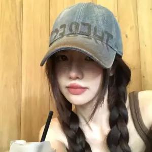 [하프클럽/]여성용 통가발 모자형 헤어피스 데일리 스타일 차콜 컬러 자연