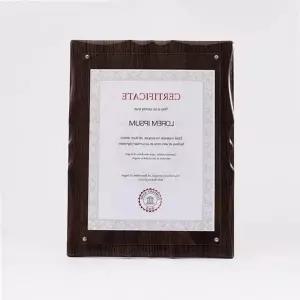 크라운 허가증 상장 액자 a4 벽걸이형 탁상형 월넛 (KYR-WFB9E3A)