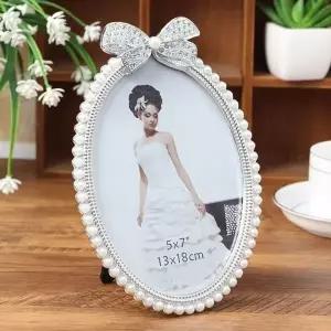 진주 리본 사진액자 5x7 탁상액자 (KYR-WBD7EB3)