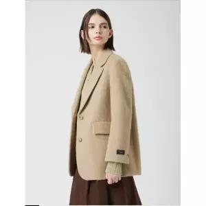 [롯데백화점]씨씨콜렉트 알파카 블렌드 테일러드 싱글 숏 코트 C254MSG003