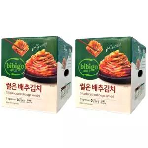 비비고 썰은배추김치 3kg 2개입 (아이스박스 + 아이스팩)