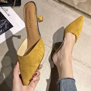 [하프클럽/]여성정장구두 여성 뾰족 데일리 슈즈 슬리퍼 구두 뮬펌프스힐