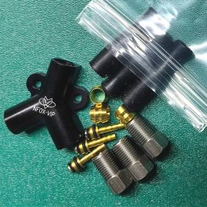 세발 자전거 유압 브레이크 3 방향 알루미늄 합금 1-2 액세서리 수정 커넥터 오일 파이프 Distri 고속도로