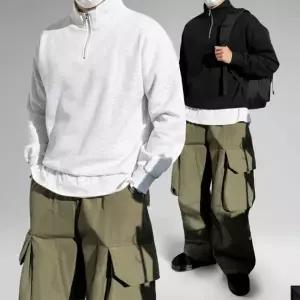 [1+1] 히터스 [봄가을 겨울] 2타입 오버핏 반집업 무지 기모 맨투맨 (5color) 2