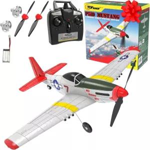 Top Race 리모컨 비행기 4채널 RTF RC 고급 폼 프로펠러 보호대 Cessna P51 Mustang (14*15인치)