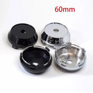 4피스 60mm 블랙 실버 자동차 차량 휠 허브 센터 캡 커버 범호환  고 내구성 외관 악세사리