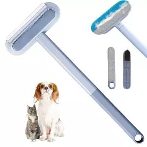 17.3인치 반려동물 털 제거기 다기능 제거 브러시 4 in 1 고양이 및 개 도구 소파 침구 카펫 옷 창문 세탁