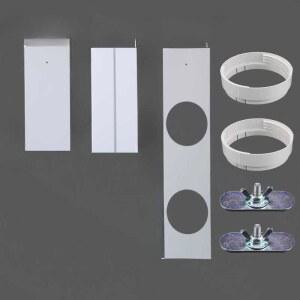 이동식 에어컨 칸막이 창틀 싱글 보조샷시 2개 55cm 창틀막이 배관 창문틀 호스