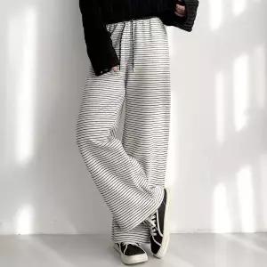 [하프클럽/]여자 와이드핏 휘뚜루 고무줄 줄무늬 바지