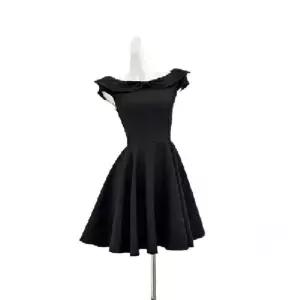 프랑스드레스 오프숄더 블랙 허리 슬림 결혼식 파티룩