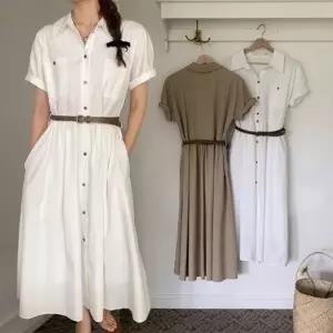 [다잇템] 여자 남방 코지 클래식 바캉스룩 롱원피스_24094685_588872